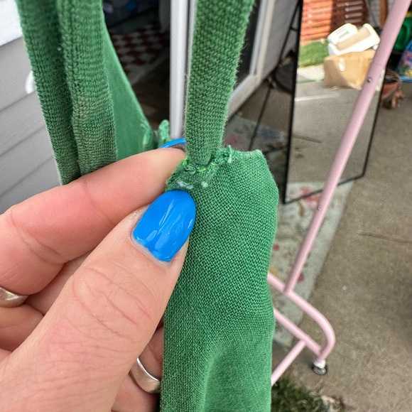 Hansel of Basel Green Button-Down Sundress - Picture 2 of 4